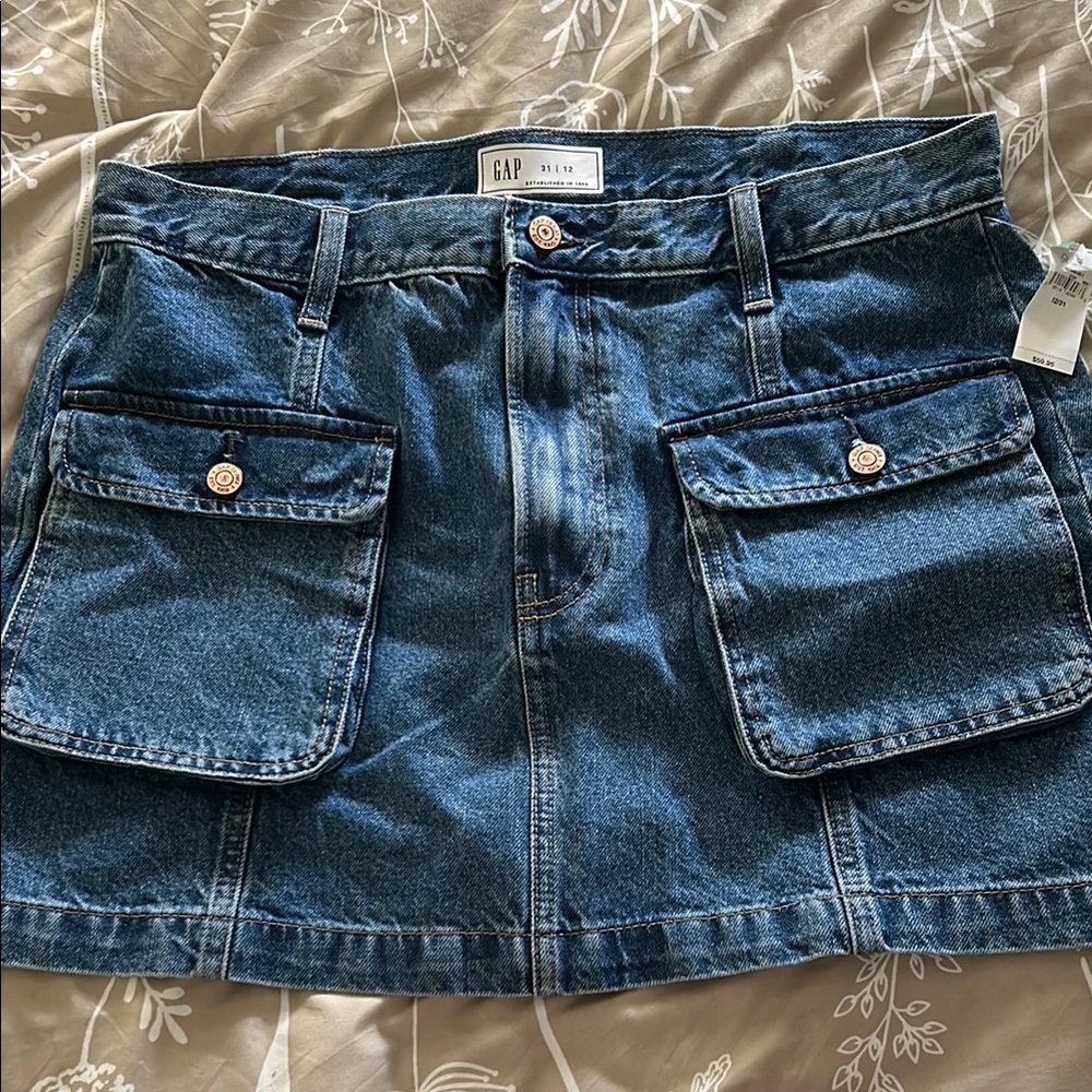 NWT GAP Blue Denim Skirt